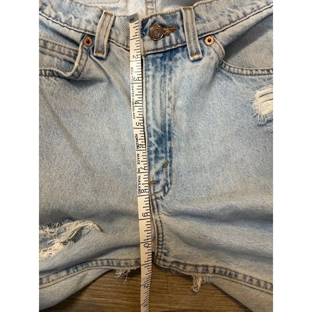 Vintage 80s Orange Tab Levi's 505 Jeans Thrashed Distressed Cropped 28x25 Grunge
